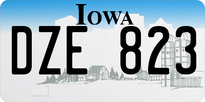 IA license plate DZE823