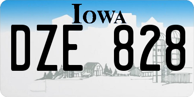 IA license plate DZE828