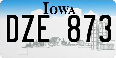 IA license plate DZE873