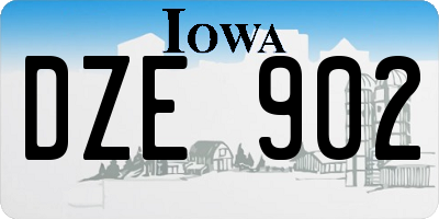 IA license plate DZE902