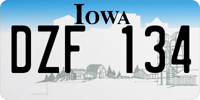 IA license plate DZF134