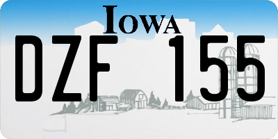 IA license plate DZF155