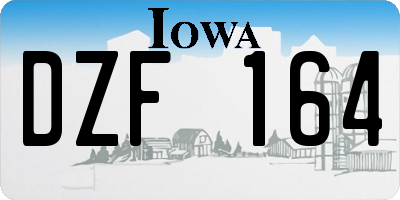IA license plate DZF164