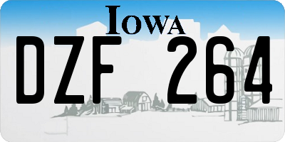 IA license plate DZF264