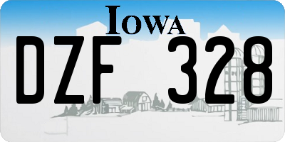 IA license plate DZF328
