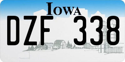 IA license plate DZF338