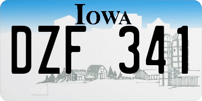 IA license plate DZF341