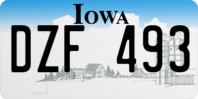 IA license plate DZF493