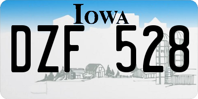 IA license plate DZF528