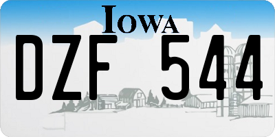 IA license plate DZF544