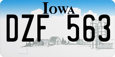 IA license plate DZF563