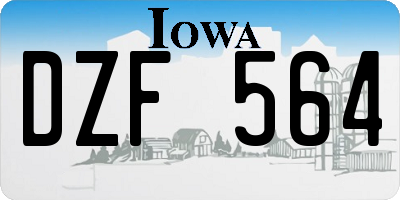 IA license plate DZF564