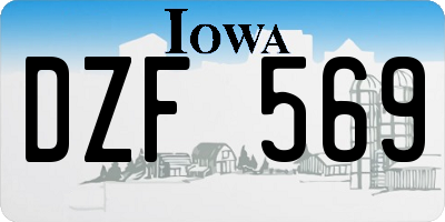 IA license plate DZF569