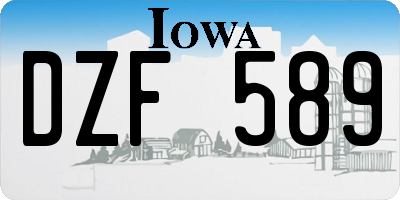IA license plate DZF589