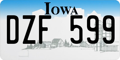 IA license plate DZF599
