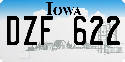 IA license plate DZF622
