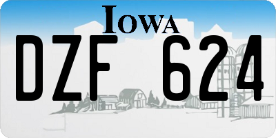 IA license plate DZF624