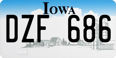 IA license plate DZF686