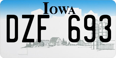 IA license plate DZF693