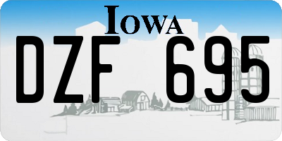 IA license plate DZF695