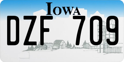 IA license plate DZF709