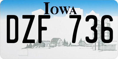 IA license plate DZF736