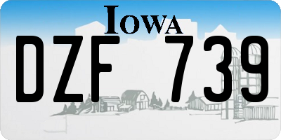 IA license plate DZF739