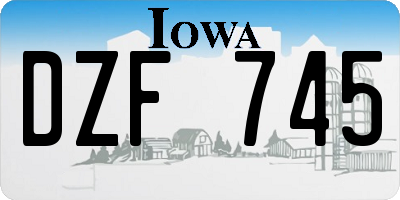IA license plate DZF745