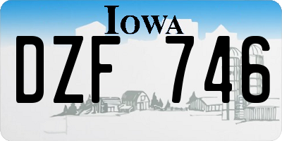 IA license plate DZF746