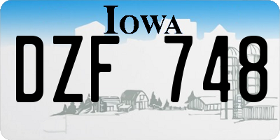 IA license plate DZF748