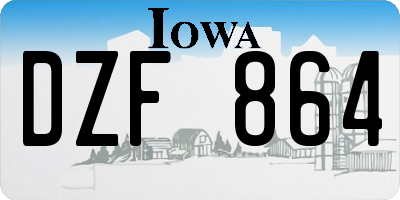 IA license plate DZF864