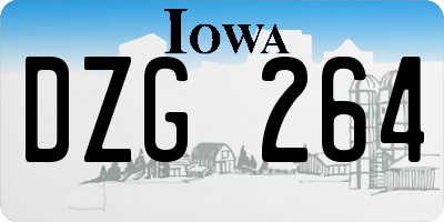 IA license plate DZG264