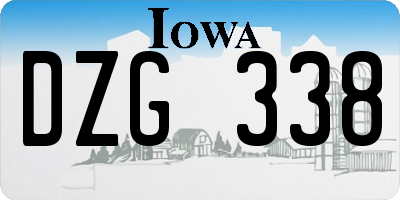 IA license plate DZG338