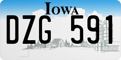 IA license plate DZG591