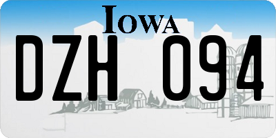IA license plate DZH094