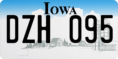 IA license plate DZH095