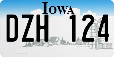 IA license plate DZH124