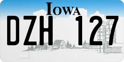 IA license plate DZH127