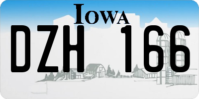 IA license plate DZH166
