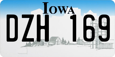 IA license plate DZH169