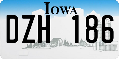 IA license plate DZH186