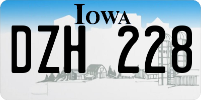 IA license plate DZH228