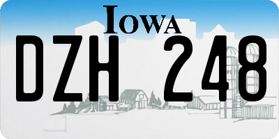 IA license plate DZH248