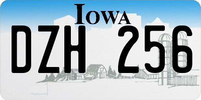 IA license plate DZH256