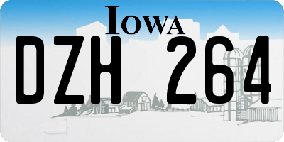 IA license plate DZH264