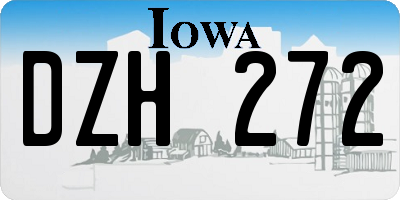 IA license plate DZH272