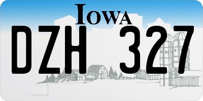IA license plate DZH327