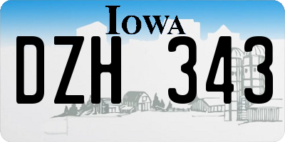 IA license plate DZH343