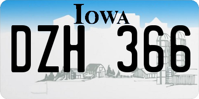 IA license plate DZH366