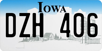 IA license plate DZH406